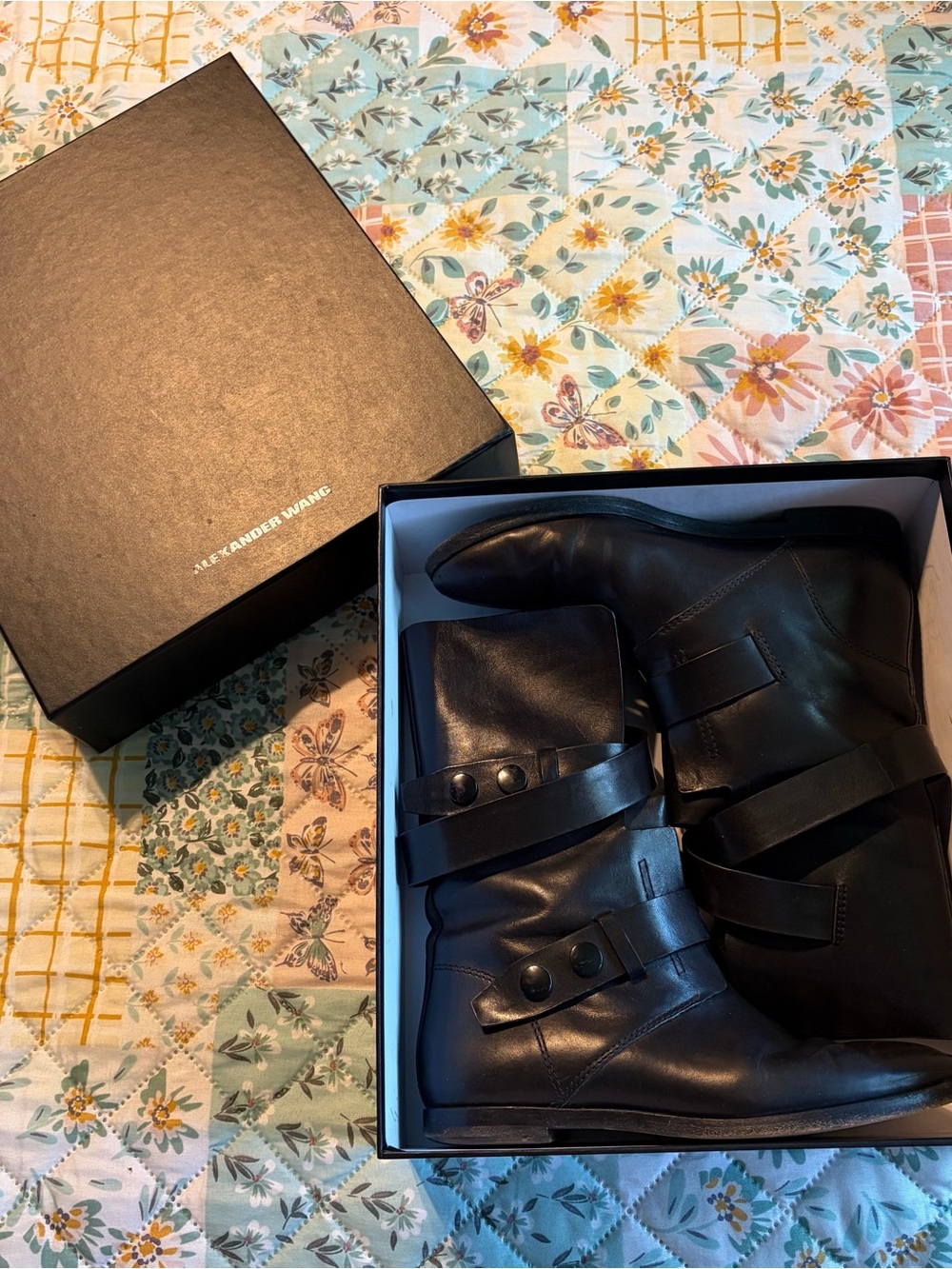 Alexander Wang | Leather Moto Boots (Size 6)